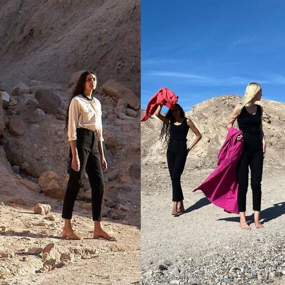 JESSE KAMM Ranger 100% Cotton Canvas Pants in Black Size 2 - Picture 3 of 15